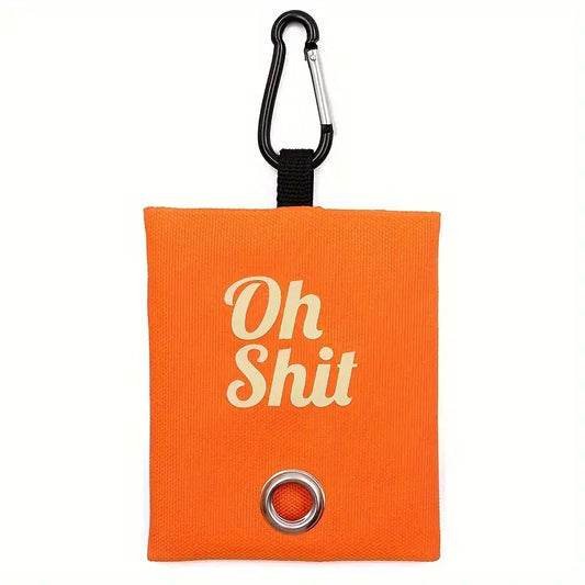 Orange Oh Shit Dog Waste Bag Holder