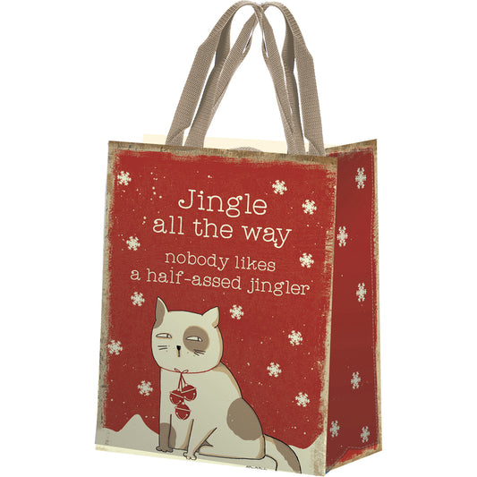 Santa and I Cat Tote Bag