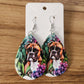 Boxer Dog Colorful Teardrop Earrings