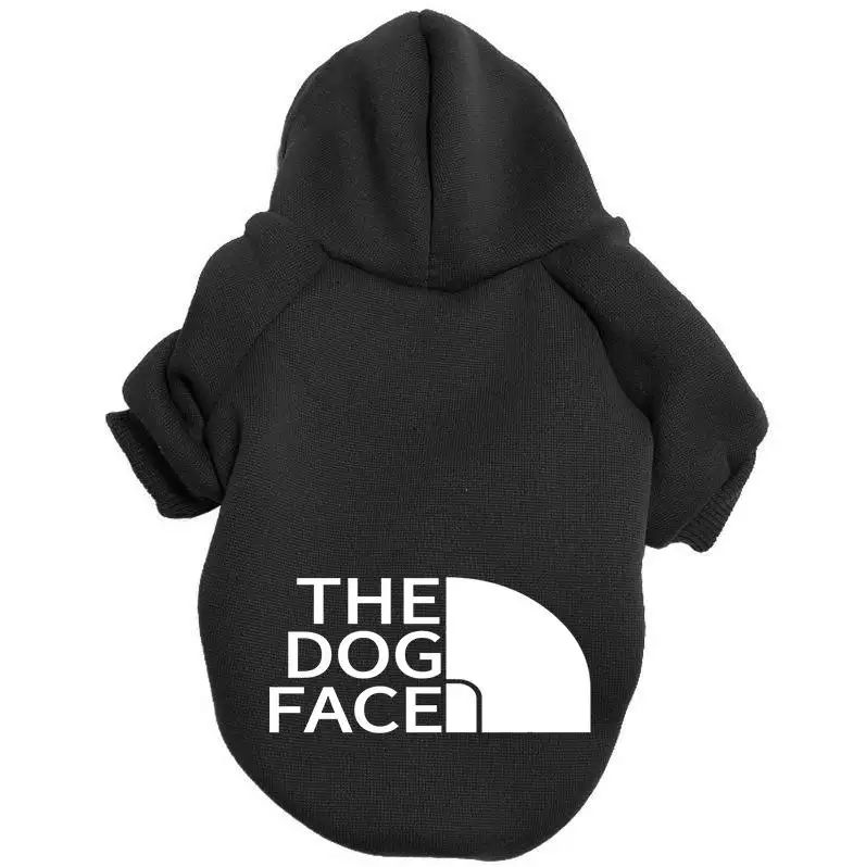 Black Dog Face Dog Hoodie