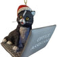 Laptop Computer Cat Christmas Ornament