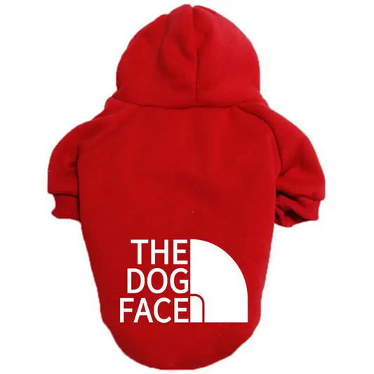 Red Dog Face Dog Hoodie