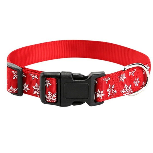 Snowflakes Christmas Dog Collar