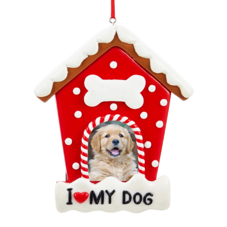 I Love My Dog Christmas Ornament