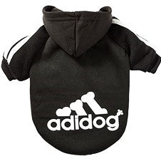 Black Adidog Dog Hoodie