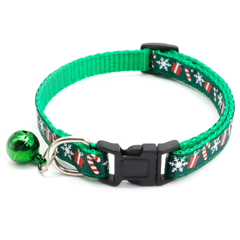 Green Christmas Cat Collar