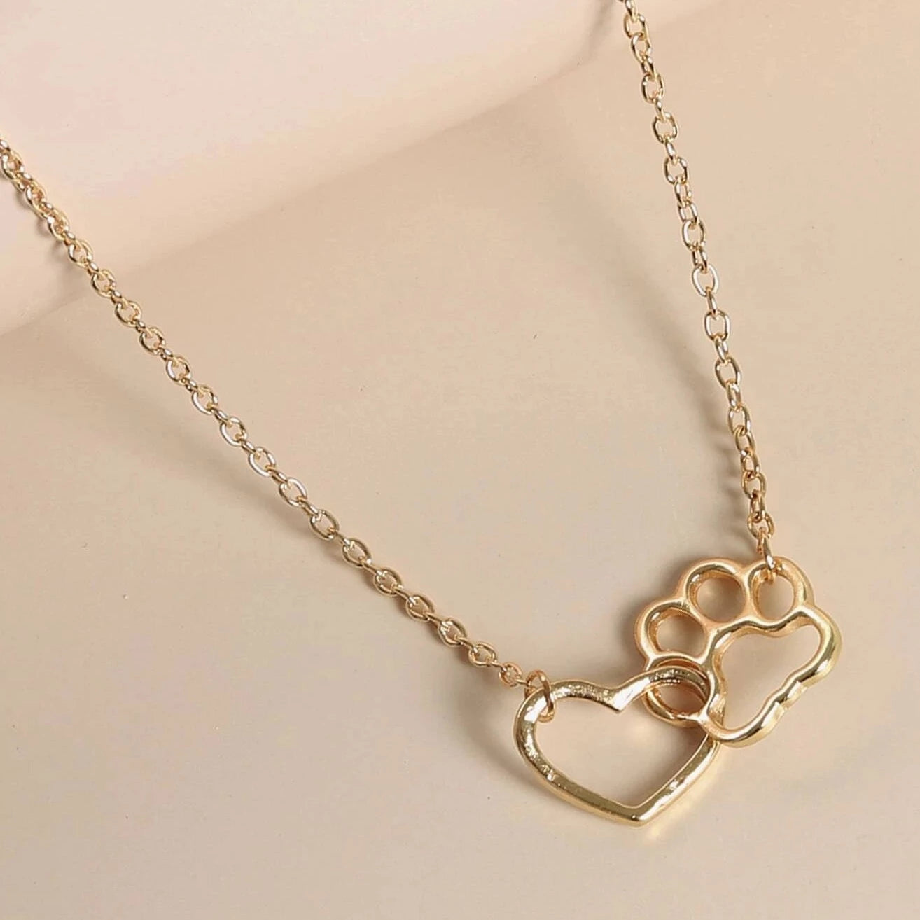 Paw and Heart Necklace