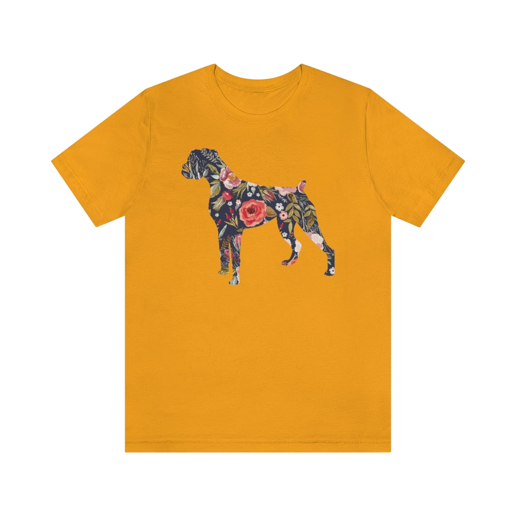 Boxer Dog Floral Shirt