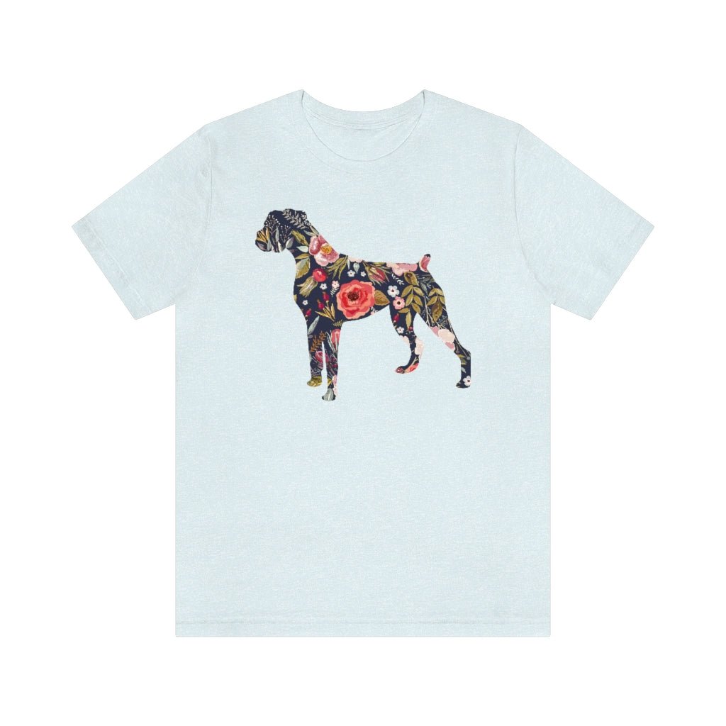 Boxer Dog Floral Shirt